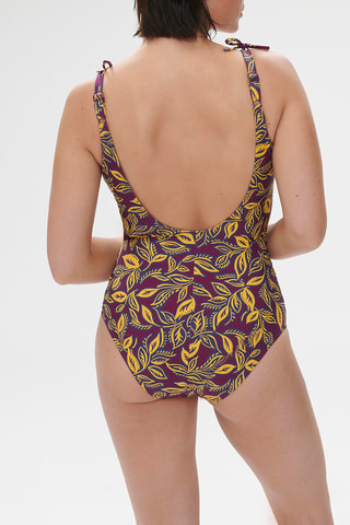 Costume intero con coppe Melia - Viola 