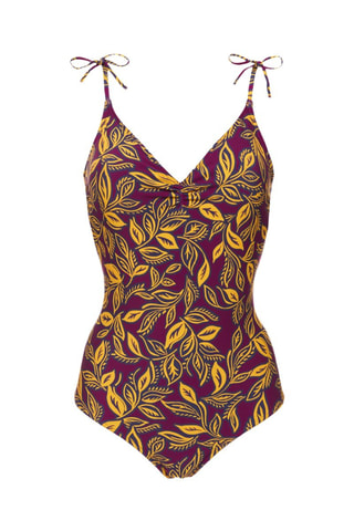 Costume intero con coppe Melia - Viola 
