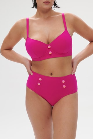 Slip bikini a vita alta Alati - Fucsia