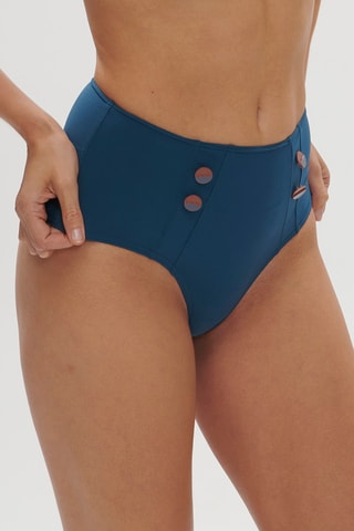 Slip bikini a vita alta Alati - Petrolio