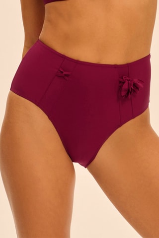 Slip bikini a vita alta Miracle - Bordeaux