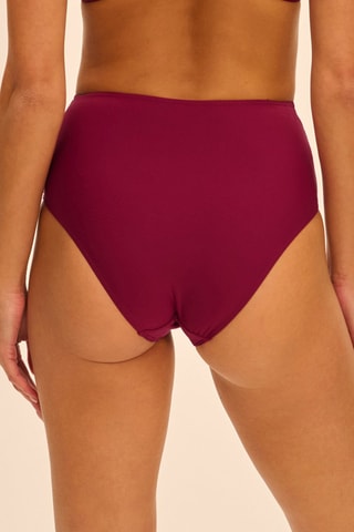 Slip bikini a vita alta Miracle - Bordeaux