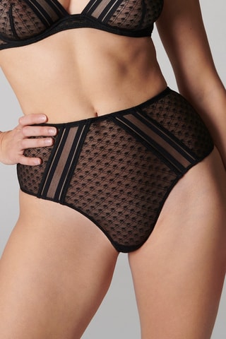 Slip a vita alta Iris - Nero