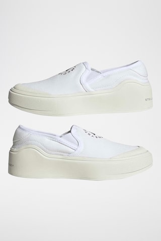 Chaussures d’entraînement plateformes en coton biologique Stella McCartney True Life - Blanc