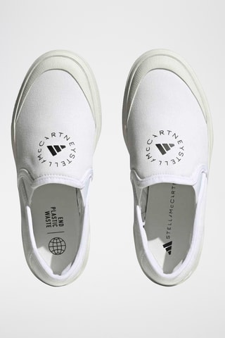 Chaussures d’entraînement plateformes en coton biologique Stella McCartney True Life - Blanc