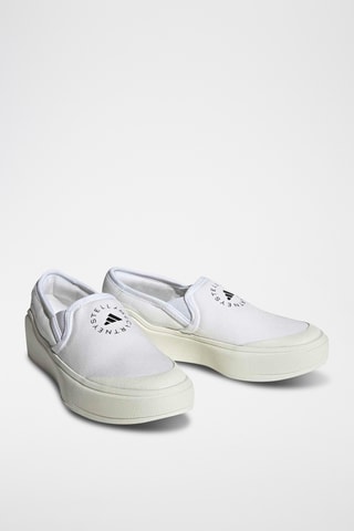 Chaussures d’entraînement plateformes en coton biologique Stella McCartney True Life - Blanc