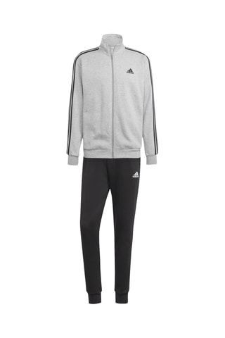 Sweat et pantalon polaires d’entraînement - Gris clair chiné et noir