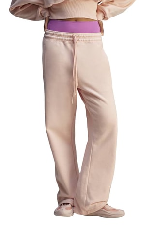 Pantalon regular en coton biologique Stella McCartney - Rose