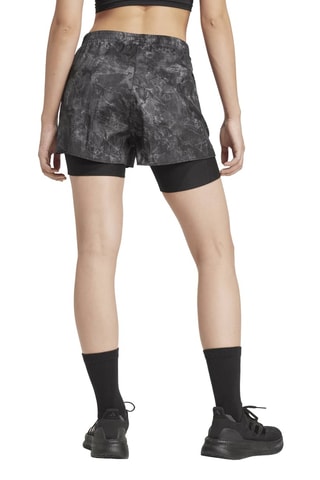 Short regular de running 2-en-1 tie and dye taille haute Own The Run Seasonal - Gris foncé