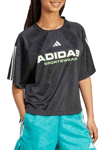 T-shirt loose d’entraînement Kizlar Sahada - Noir et blanc