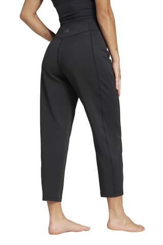 Pantalon slim 7/8 de yoga taille haute Essentials Plus - Noir