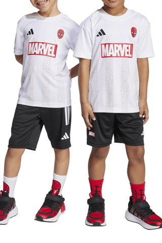 T-shirt regular et short regular d’entraînement Spider-Man Avengers Marvel - Blanc et noir
