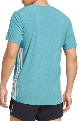 T-shirt slim de running Adizero Train For Races - Ciel