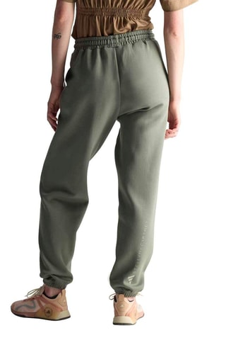 Pantalon loose de survêtement taille haute en coton biologique True life - Kaki