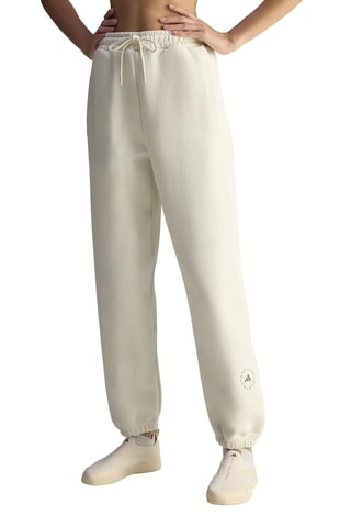 Pantalon loose de survêtement taille haute en coton biologique True life - Blanc