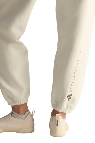 Pantalon loose de survêtement taille haute en coton biologique True life - Blanc