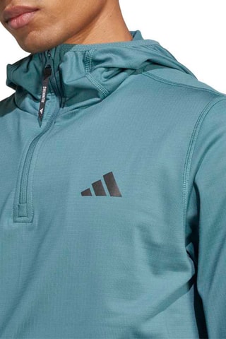 Sweat de running à capuche Own the run - Bleu-gris
