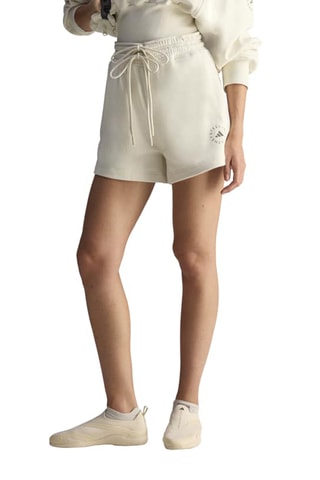 Short d'entraînement loose en coton biologique True Life - Ecru