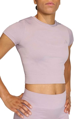 T-shirt cropped d’entraînement Essentials - Violet