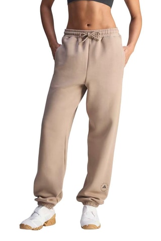 Pantalon d'entraînement regular en coton biologique Stella McCartney - Beige