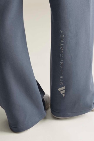 Pantalon d’entraînement regular en coton biologique Stella McCartney taille haute - Gris foncé