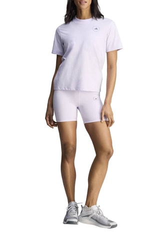 T-shirt d’entraînement regular en coton biologique Stella McCartney - Violet