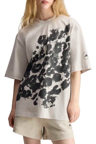 T-shirt d'entraînement oversize en coton biologique Stella McCartney - Beige