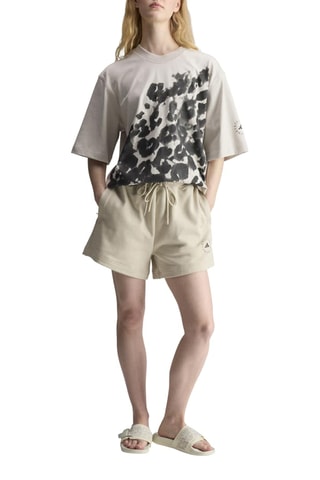 T-shirt d'entraînement oversize en coton biologique Stella McCartney - Beige