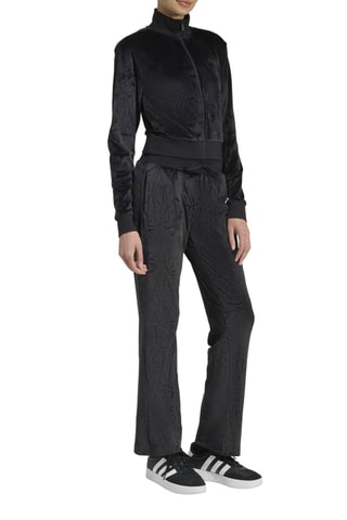 Survêtement en velours taille haute Glam - Noir
