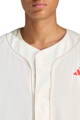 Chemise de baseball loose Stadium - Blanc