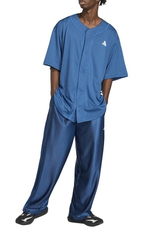 Chemise de baseball loose Stadium - Bleu cobalt