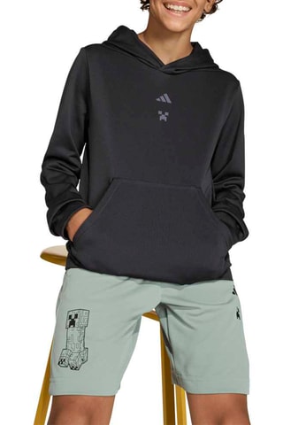 Sweat polaire d’entraînement à capuche Minecraft - Noir