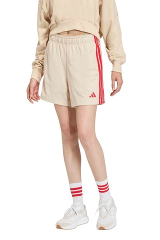 Short d’entraînement loose taille haute Stadium - Blanc et rouge
