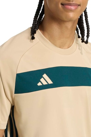Maillot de football slim Tiro - Beige et vert foncé