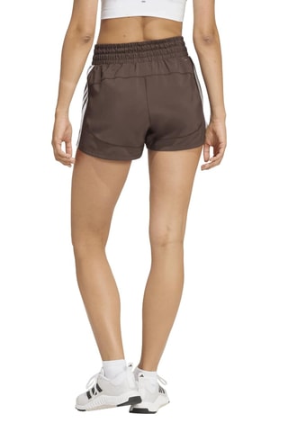Short d’entraînement regular taille haute Intensity - Marron foncé et blanc