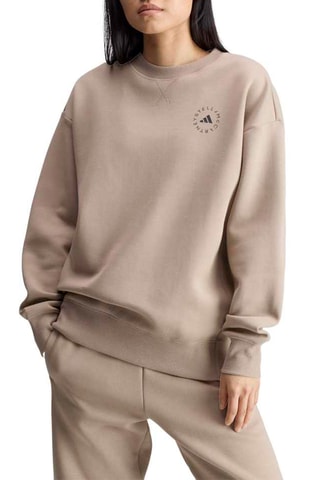 Sweat en coton biologique Stella McCartney True Life - Marron clair