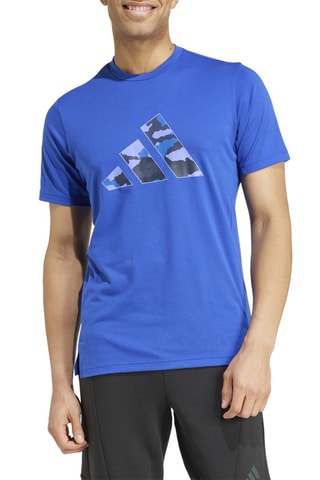 T-shirt regular d’entrainement Essentials Camo - Bleu