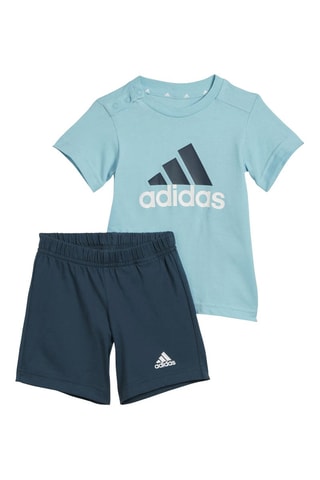 T-shirt et short en coton biologique Essentials - Bleu