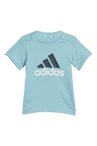 T-shirt et short en coton biologique Essentials - Bleu