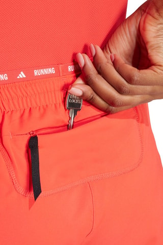 Short de running taille haute - Rouge - Adidas