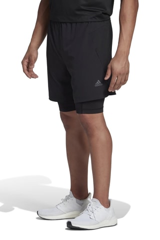 Short d’entraînement 2 en 1 Hiit Spin Noir
