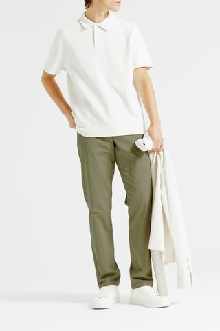 Pantalón chino recto - Caqui