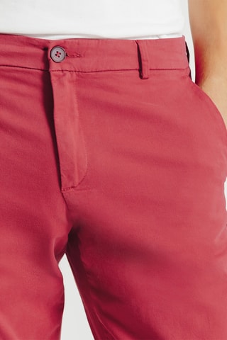Pantalón chino recto - Frambuesa