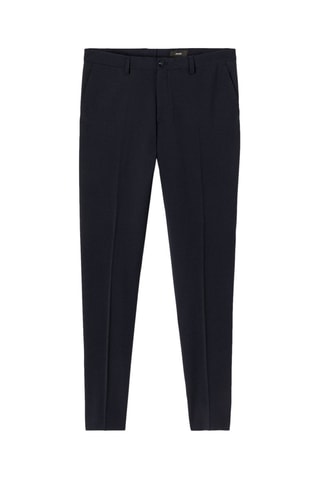 Wollen Broek Slim Fit - Nachtblauw