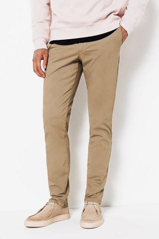 Biologisch Katoenen Chino Slim Fit - Beige - Lengte 34