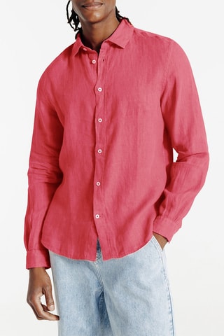 Linnen Overhemd Regular - Rood