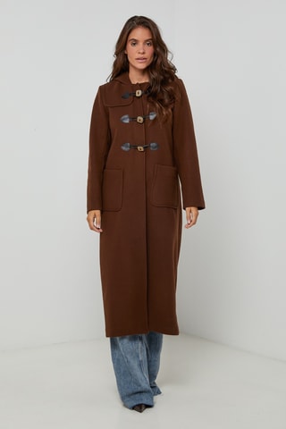 Dufflecoat met Capuchon  - Bruin