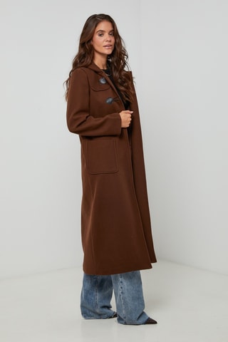 Dufflecoat met Capuchon  - Bruin
