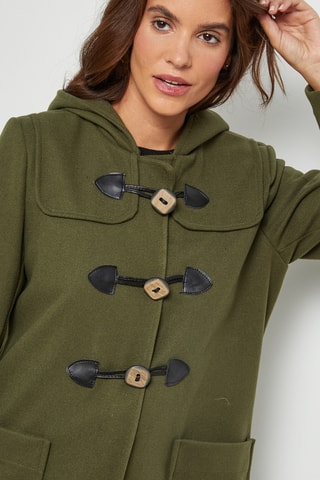 Dufflecoat met Capuchon  - Kaki