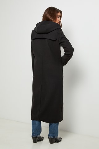 Dufflecoat met Capuchon  - Zwart